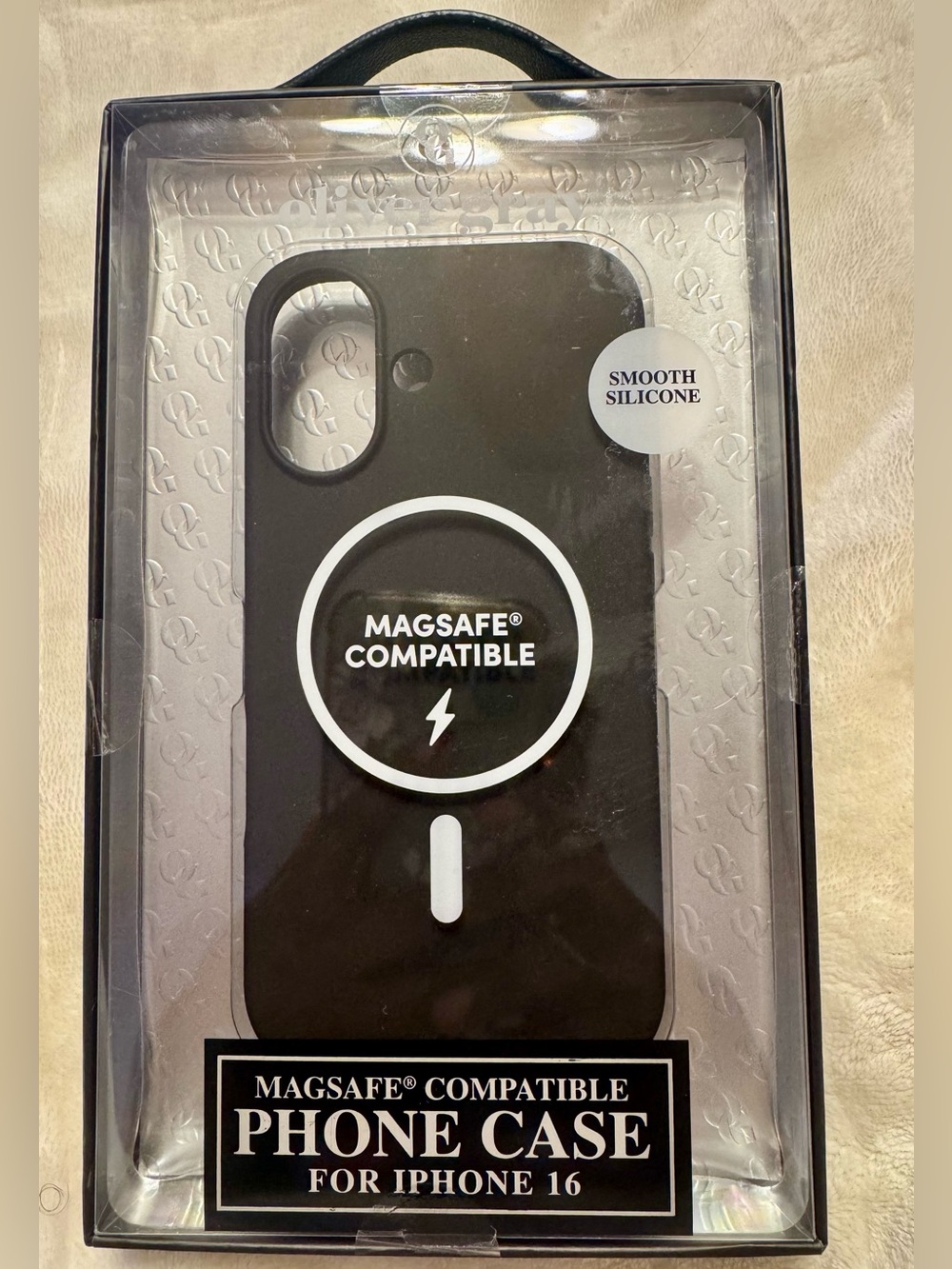 NEW! Oliver Gray Black MagSafe Compatible Silicone Phone Case for iPhone 16
